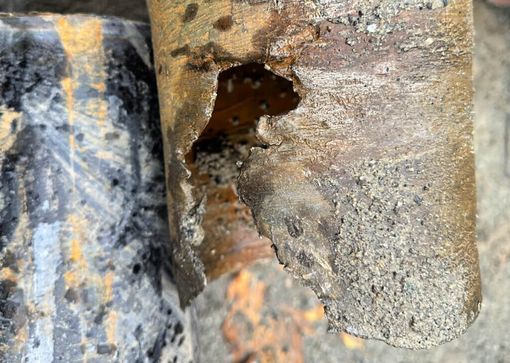 Damage Steel Casing May Allow Contaminated Surface Water to Enter a Drilled Well